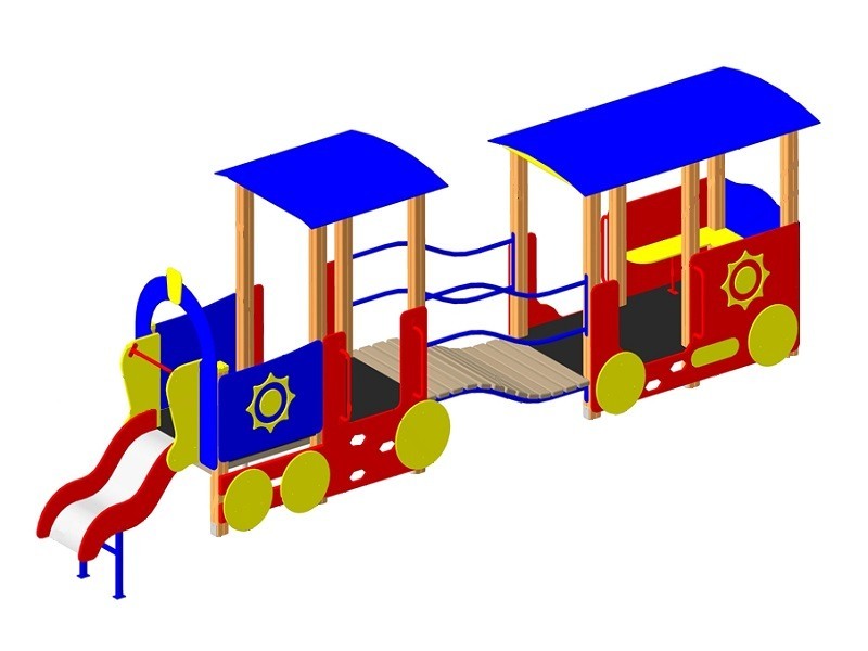 ИО-01.1 Игровое оборудование «Паровоз с вагончиком»