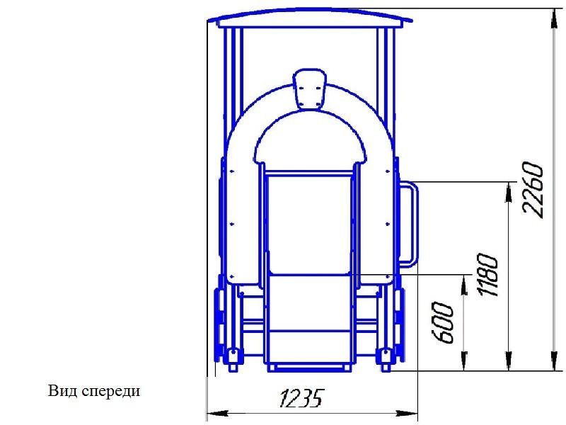 ИО-01.2 Игровое оборудование «Паровоз с открытым вагончиком»