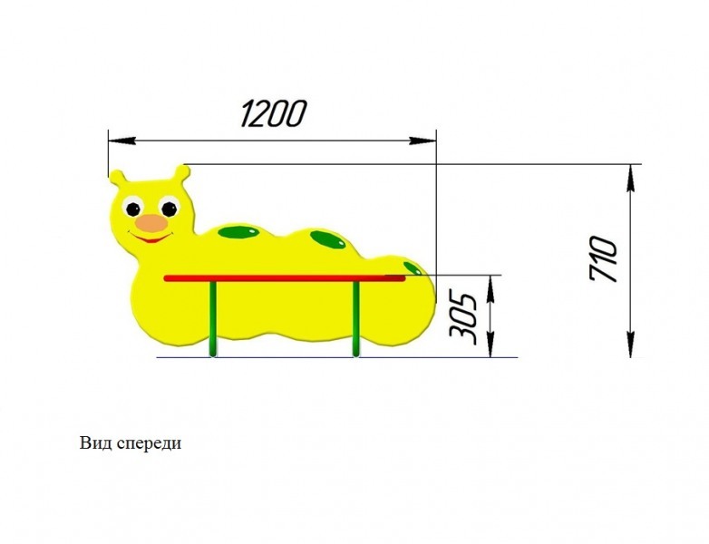 МФ-25 Лавочка детская «Гусеница»