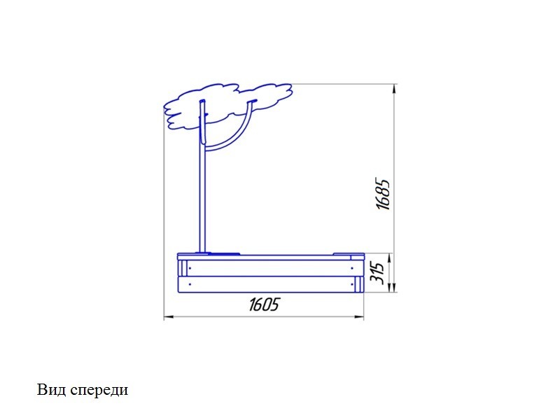ПС-01Р Песочница с навесом
