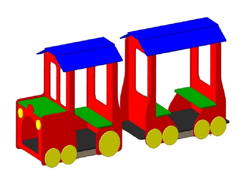 ИО-01.4 Игровое оборудование "Паровоз с  вагончиком"
