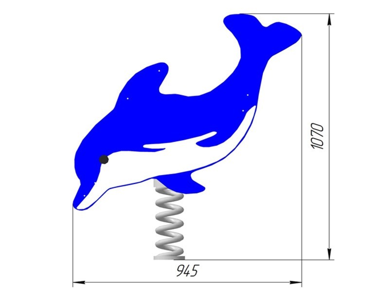 КБ-07 Качалка на пружине «Дельфин»