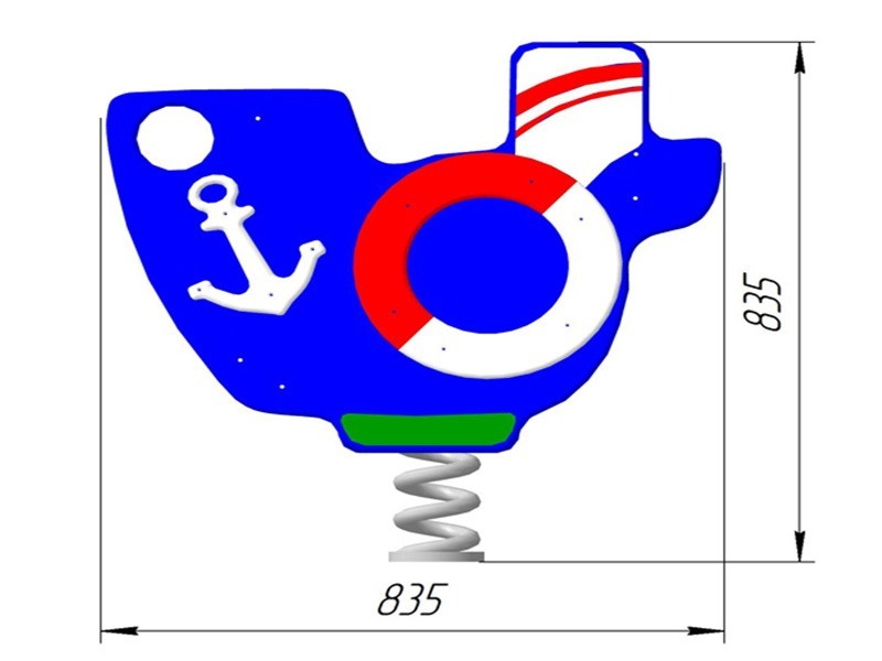 КБ-12 Качалка на пружине «Кораблик»