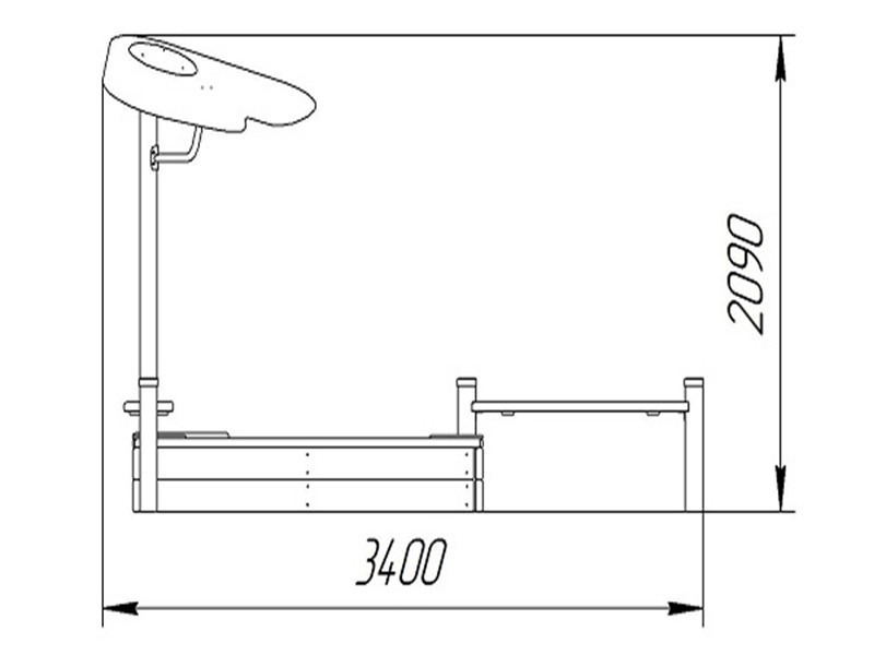 ПС-05 Песочница с двумя лавочками