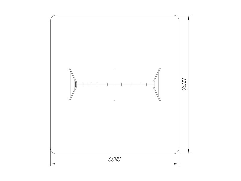 КЧ-03.1 Качели двойные без подвесов